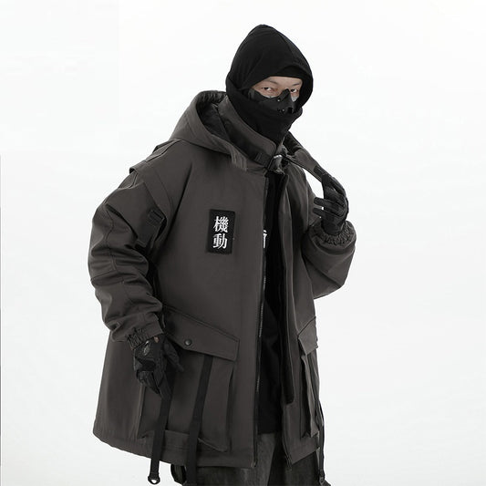 Chaqueta Funcional con Capucha y Cinta Móvil para Hombre - Algodón Invierno - Image 2