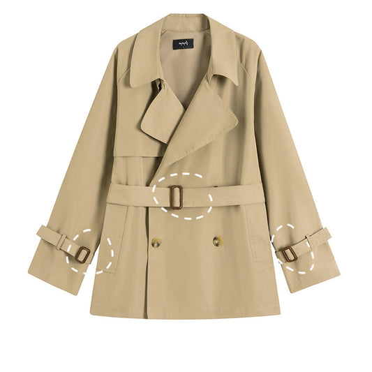 Gabardina Clásica Estilo Británico para Mujer - Abrigo Corto Ligero - Image 2