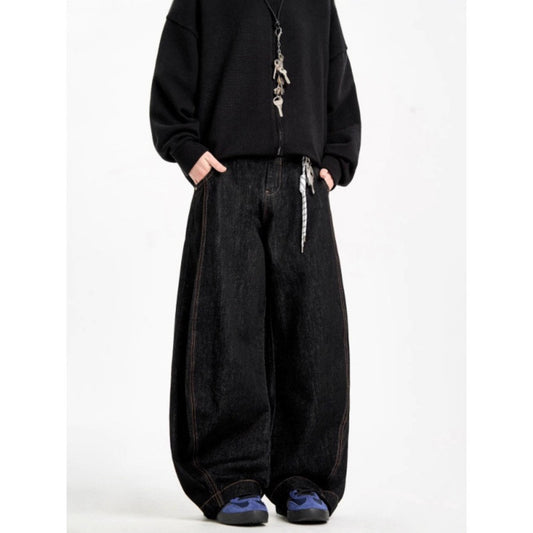 Pantalones Holgados Retro Estilo Sable con Patrón Cielo Estrellado para Hombre - Image 2