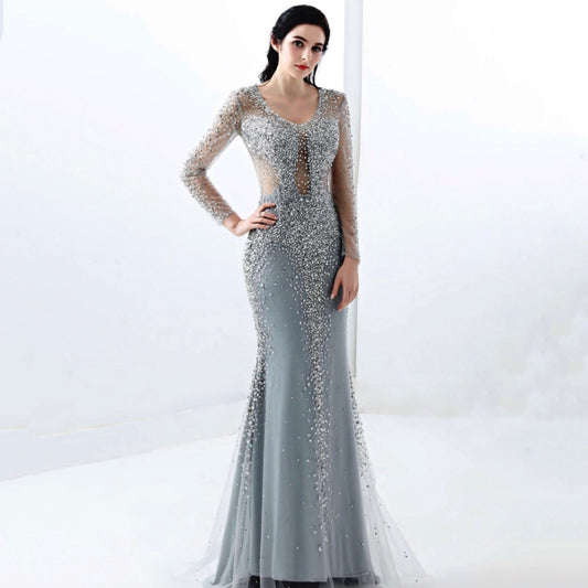 Vestido de Noche Elegante con Cola de Pez - Image 2