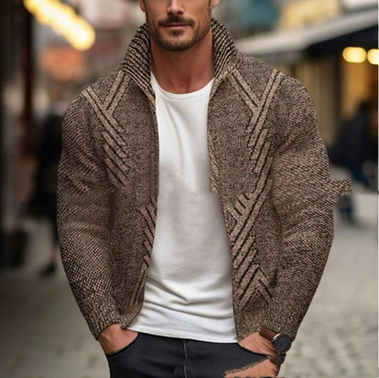 Chaqueta Suéter Cuello Alto Forrado en Polar para Hombre - Image 2
