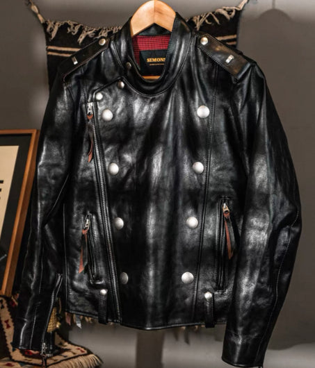 Chaqueta de Cuero Biker con Cuello Solapa Primavera-Otoño - Image 2
