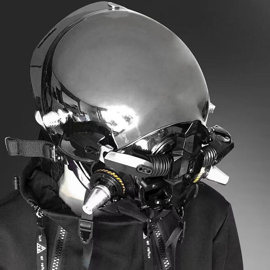 Casco Luminiscente de Rol Mecánico - Diseño Futurista de Ciencia Ficción - Image 2