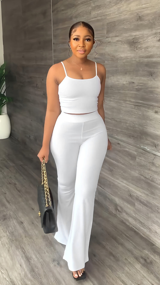 Pantalones Acampanados con Tirante Simple - Conjunto de Moda Elegante para Mujer - Image 2