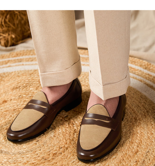 Mocasines Elegantes Estilo Británico Champagne - Image 2