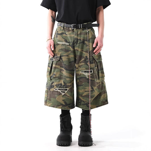 Pantalones Cargo Camuflaje Retro Cortos - Image 2