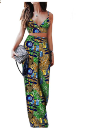 Conjunto de Dos Piezas Estampado Africano para Mujer - Image 2