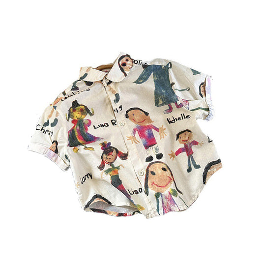 Camisa Infantil Verano Estilo Coreano - Image 2