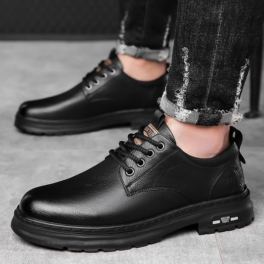 Zapatos Casuales de Cuero para Hombre con Diseño Retro - Image 2