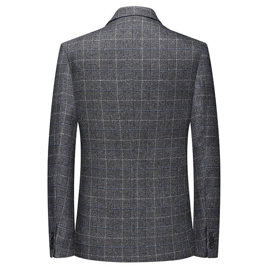 Blazer Cuadros Casual Elegante de Solapa Simple - Image 2