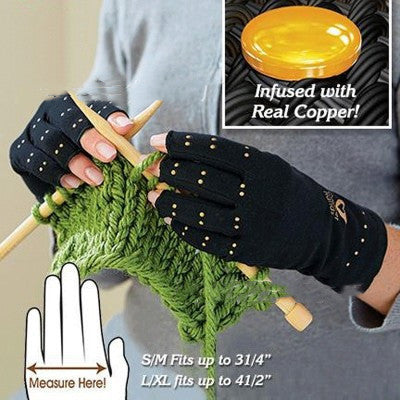 Guantes de Recuperación Deportiva de Media Caña con Fibra de Cobre - Image 2
