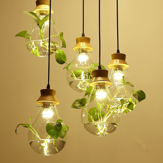 Lámpara Acuario de Cristal para Sala - Decoración Moderna con Plantas Acuáticas - Image 2