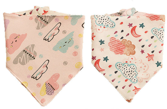 Babero Triangular Doble Cara de Algodón para Bebé - Image 2