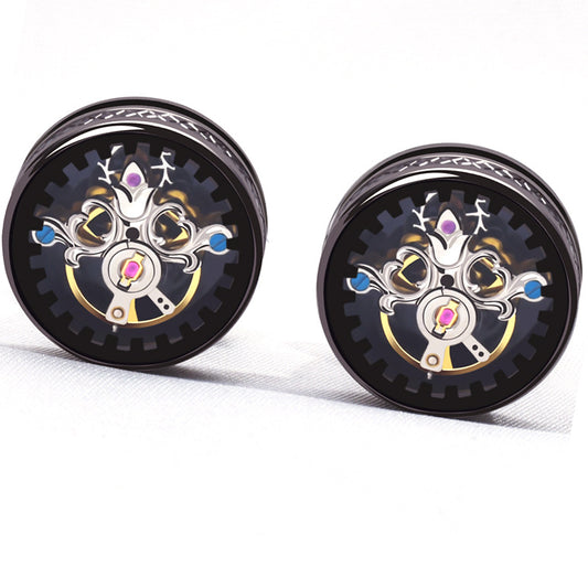 Gemelos Tourbillon Lujo Minimalista Estilo Francés Movimiento Punk - Image 2