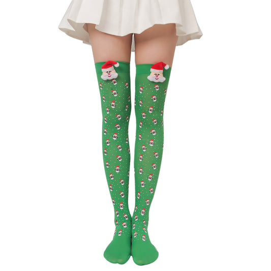 Calcetines Navideños con Muñeca de Peluche y Moño - Image 2