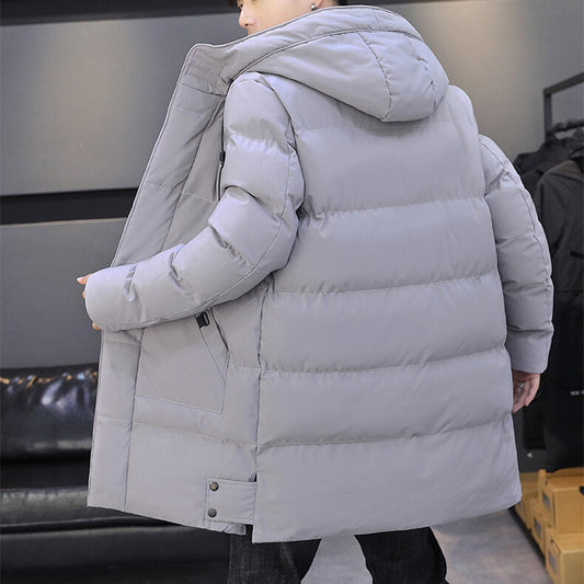 Abrigo Largo con Capucha para Hombre - Chaqueta Impermeable Invierno - Image 2