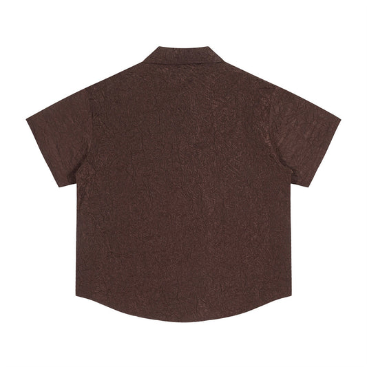 Camisa de Manga Corta con Textura Plisada - Image 2