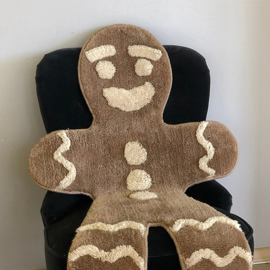 Tapete Navideño de Muñeco de Jengibre con Textura Esponjosa - Image 2