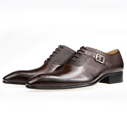 Zapatos de Cuero Oxford Británicos para Hombre - Punta Afilada Resistente - Image 2
