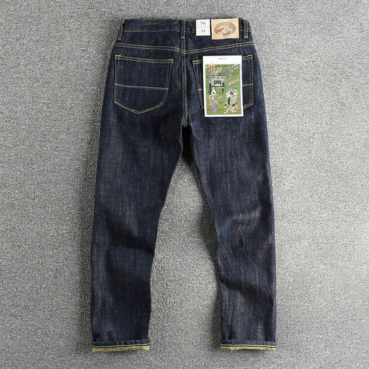 Pantalones Vaqueros Vintage de Algodón Teñido para Hombre - Image 2