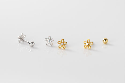 Aretes Flor de Cinco Pétalos - Diseño Floral Elegante para Verano - Image 2