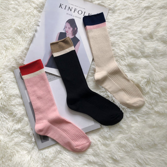 Calcetines Japoneses Retro Lindos con Diseño a Juego de Colores y Textura Mullida - Image 2