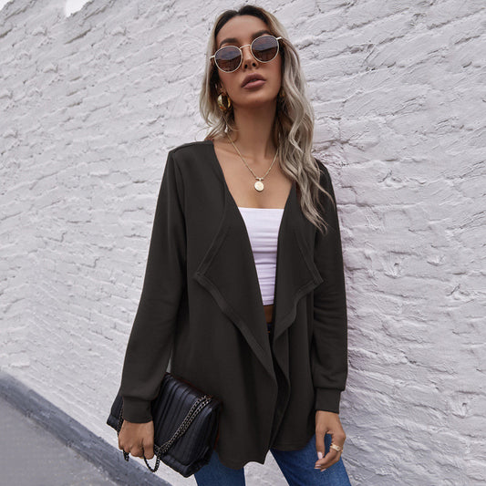 Cardigan Largo de Manga Larga para Mujer - Elegancia Versátil - Image 2
