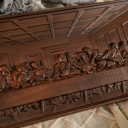 Cuadro Mural La Última Cena en Madera Maciza - Arte Decorativo - Image 2