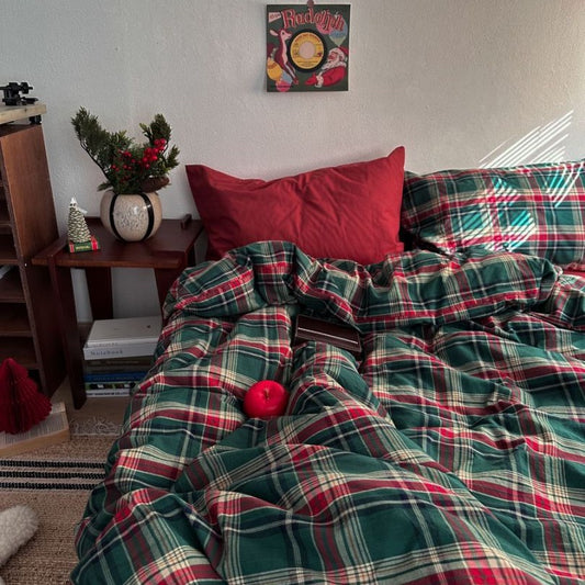 Juego de Cama Navideño Nordic 4 Piezas Algodón Teñido Lavado - Image 2