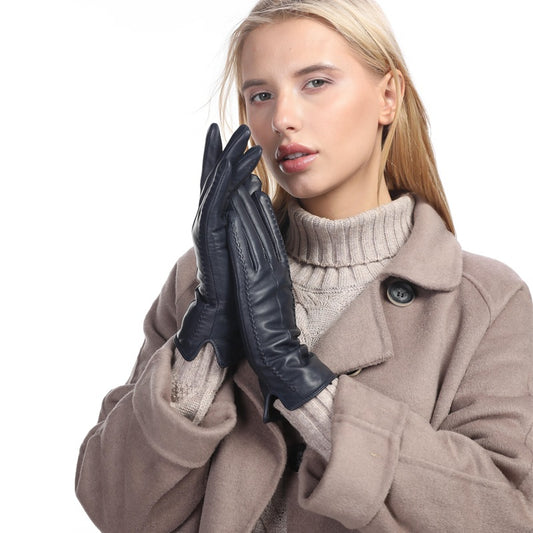 Guantes de Cuero Oveja para Mujer - Cálidos y Elegantes para Otoño e Invierno - Image 2