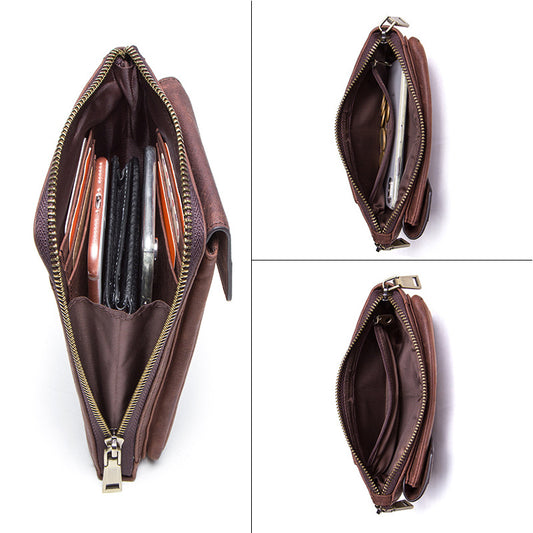 Bolsa Vintage para Celular en Cuero Crazy Horse - Estilo Retro para Hombre - Image 2