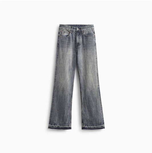 Jeans Rectos Sueltos con Micro Acampanada para Hombre - Image 2