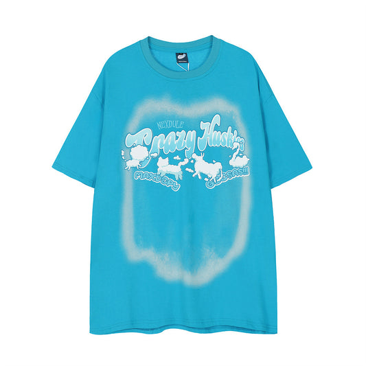 Camiseta Estampado Animal Abstracto de Manga Corta para Hombre - Image 2
