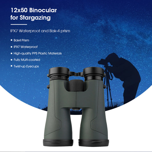 Binoculares Portátiles 12x50 Impermeables IPX7 SA203 - Image 2