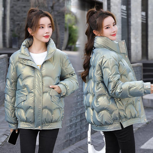 Abrigo Acolchado Coreano para Mujer con Cuello Tipo Mao - Image 2