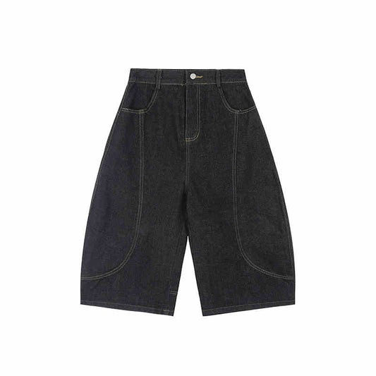 Shorts Vaqueros Sueltos Retro Lavado Vintage para Mujer - Image 2