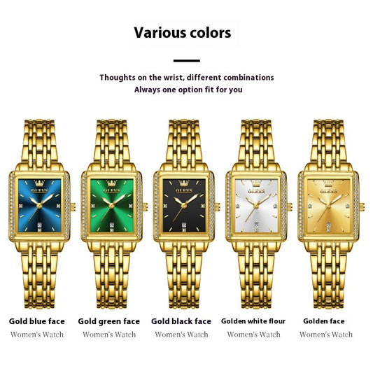 Reloj de Cuarzo Elegante Cuadrado Versátil para Mujer - Image 2