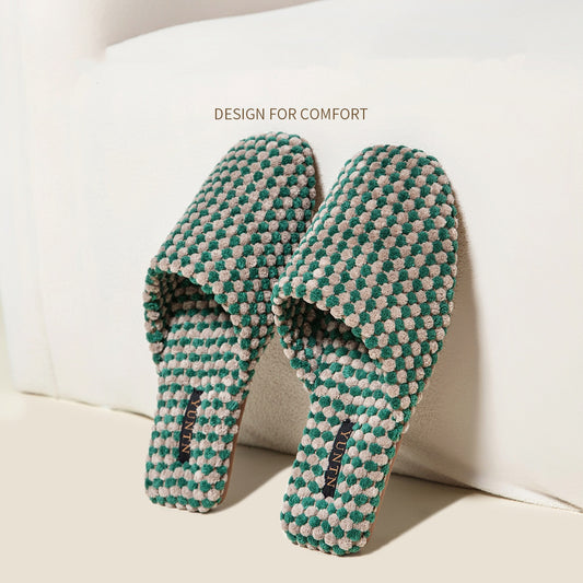 Pantuflas de Pareja en Ante Cálido - Comodidad de Algodón para Toda la Familia - Image 2
