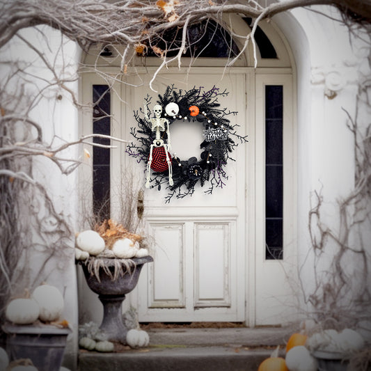 Corona Decorativa Halloween para Puerta - Adorno Festivo Colgante - Image 2