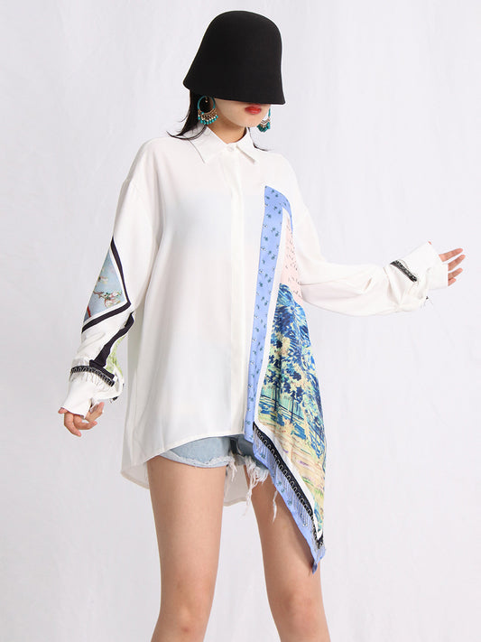 Blusa Larga Estampada con Diseño Artístico para Mujer - Image 2
