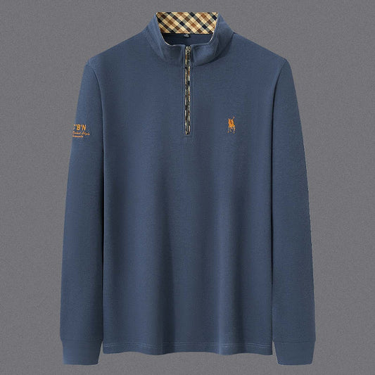 Camisa Base de Algodón con Cierre Medio para Hombre Adulto y Mayor - Image 2