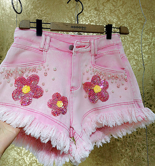 Shorts de Denim con Flecos Laterales para Mujer - Image 2