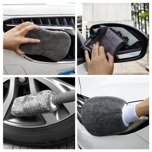Kit Completo de Limpieza Automotriz 9 Piezas: Paños, Esponjas y Cepillos - Image 2