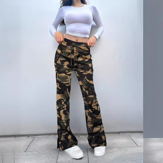 Pantalones Casuales con Abertura Lateral - Tendencia Street Wear para Mujer - Image 2