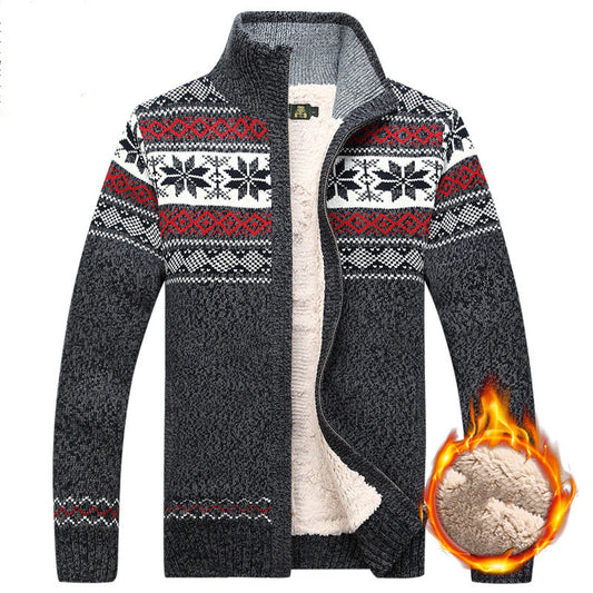 Cardigan de Lana Gruesa para Hombre - Suéter Cálido Tipo Abrigo Invierno - Image 2