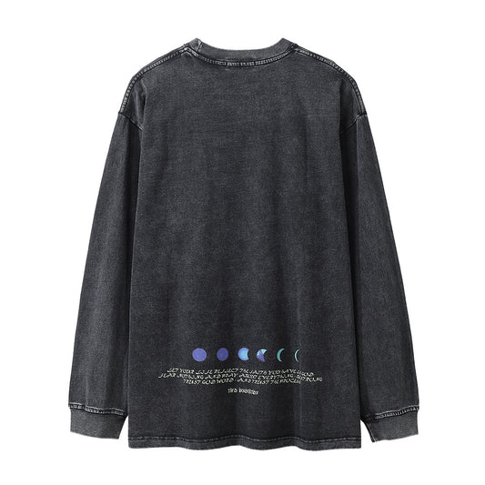 Playera Estampada de Manga Larga con Diseño Religioso para Hombre - Image 2