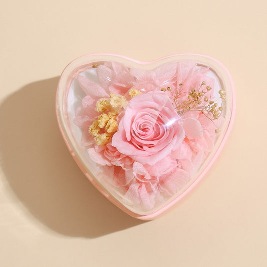 Anillos y Colgantes de Rosas Preservadas para San Valentín con Caja de Almacenamiento - Image 2