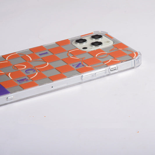 Funda Crossbody con Espejo y Diseño Ajedrez Contrastado para Celular - Image 2