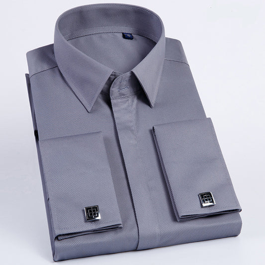 Camisa de Vestir para Hombre con Puños Franceses y Gemelos - Image 2