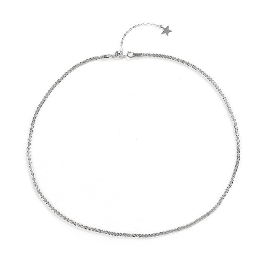 Cadena de Plata Esterlina para Clavícula - Diseño Coreano y Europeo - Image 2